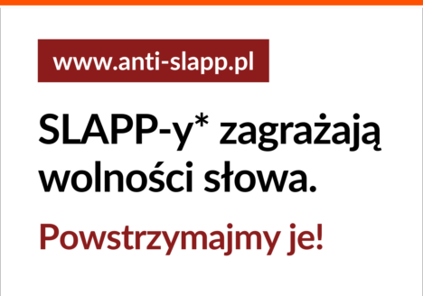 Obrazek wyróżniający: www.anti-slapp.pl. SLAPP-y zagrażają wolności słowa. Powstrzymajmy je!